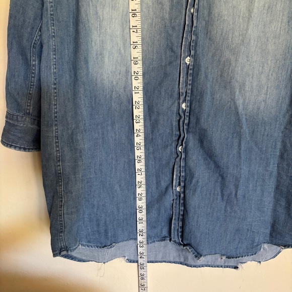 Frank & Eileen Distressed Mary Dress Blue M - Picture 11 of 14